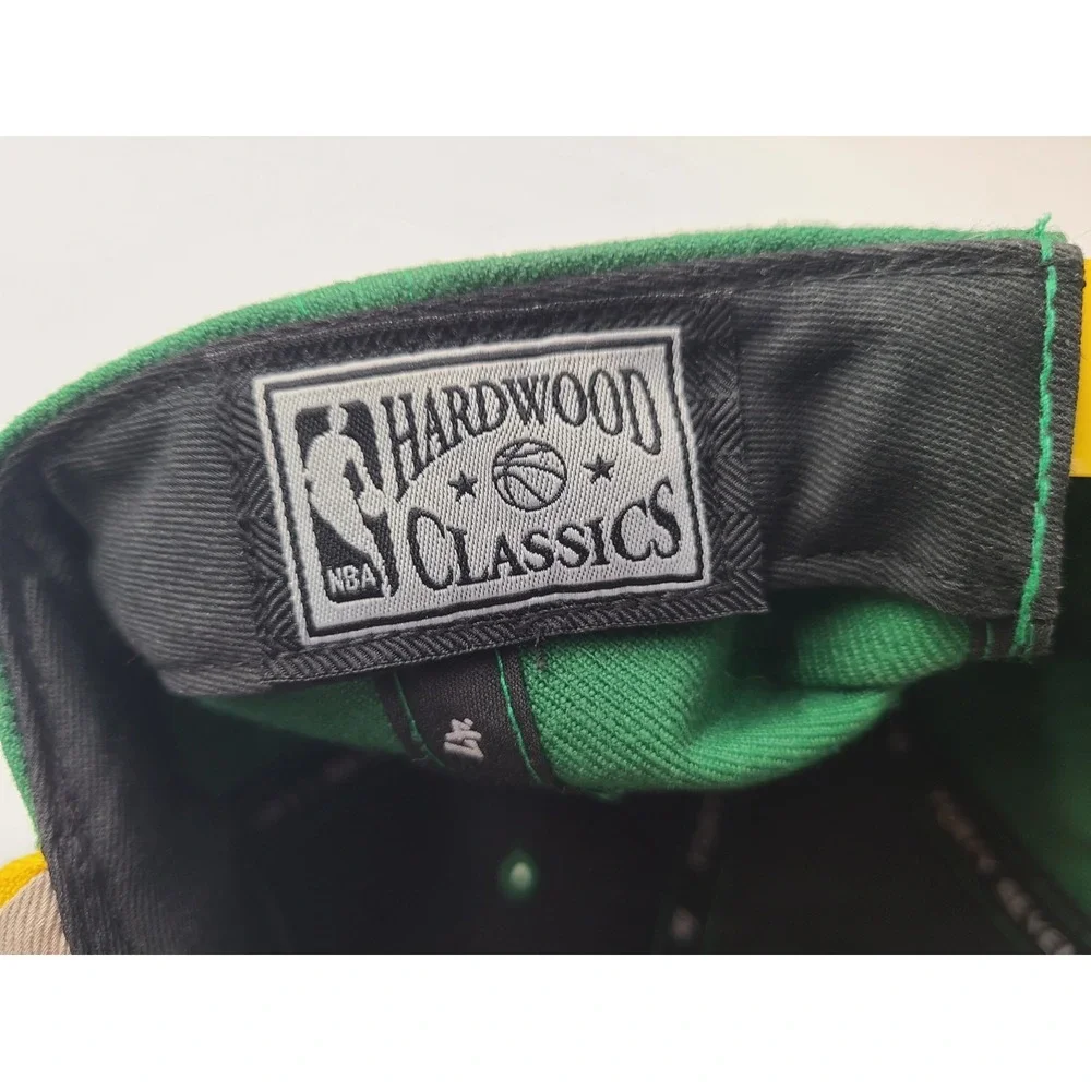 Boston Celtics 47 Brand Hardwood Snapback Hat Cap Wool‎ Blend NBA Green Yellow